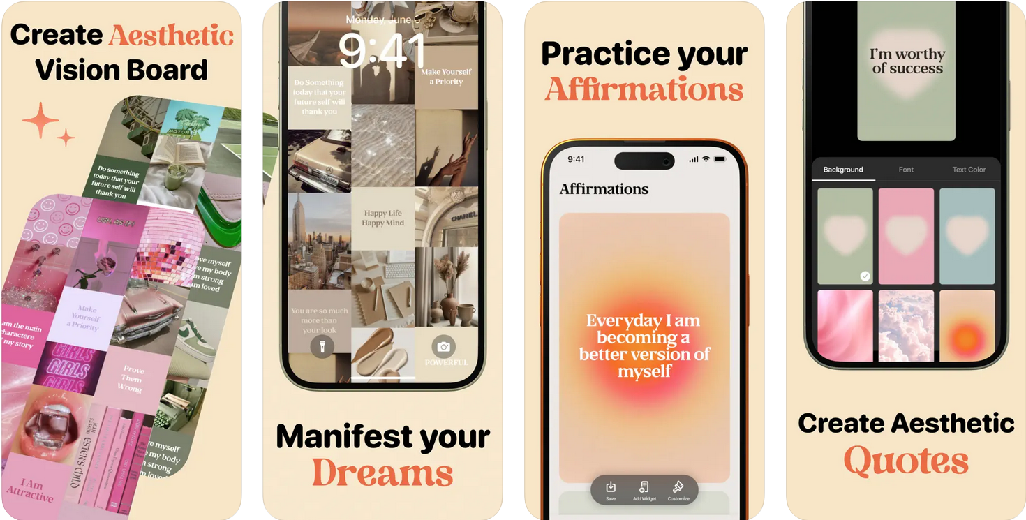 Vision Board aesthetic App Store